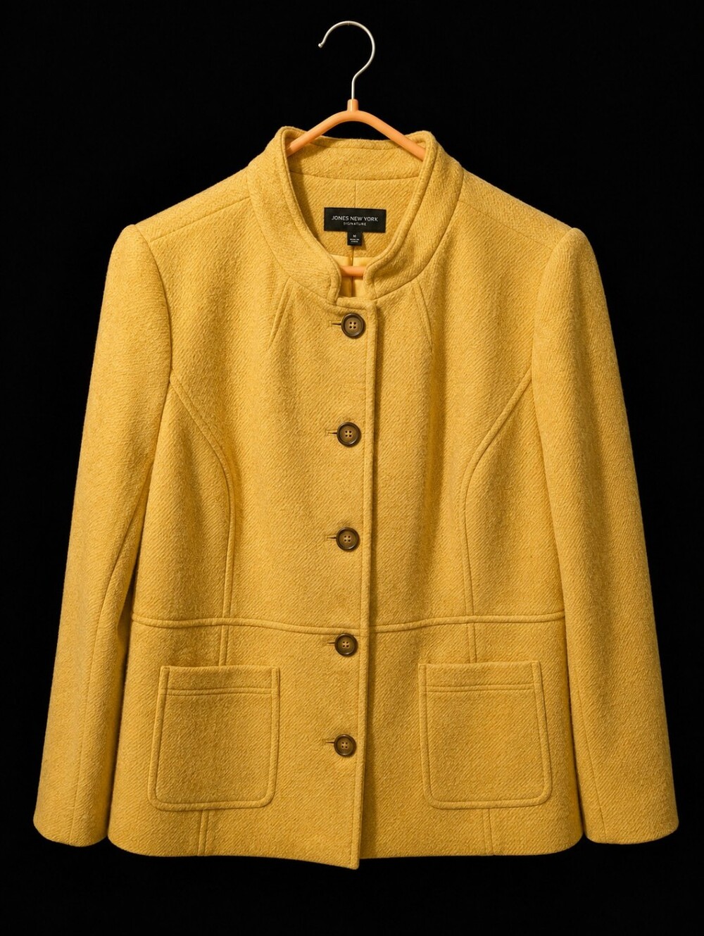 NWOT TALBOTS WOMAN MUSTARD YELLOW WOOL-BLEND JACKET | 14W Excellent!